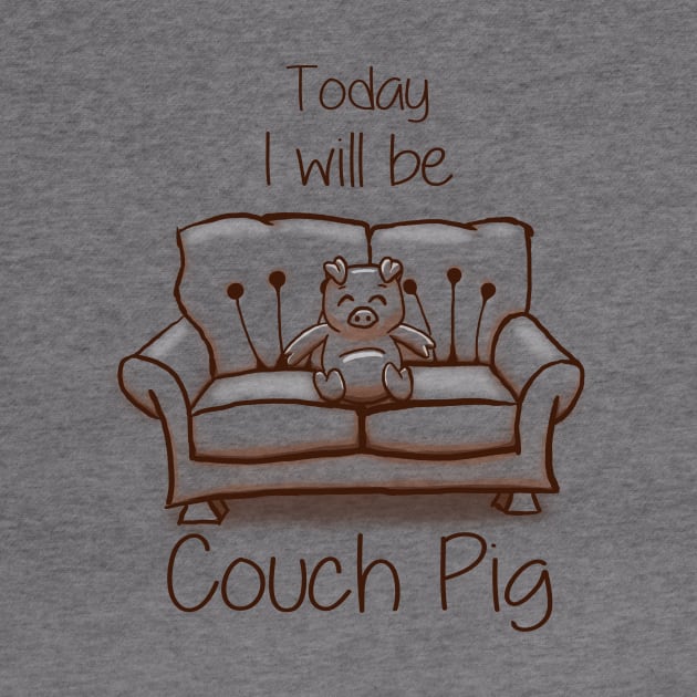 Couch Pig (Monochrome) by vpdesign